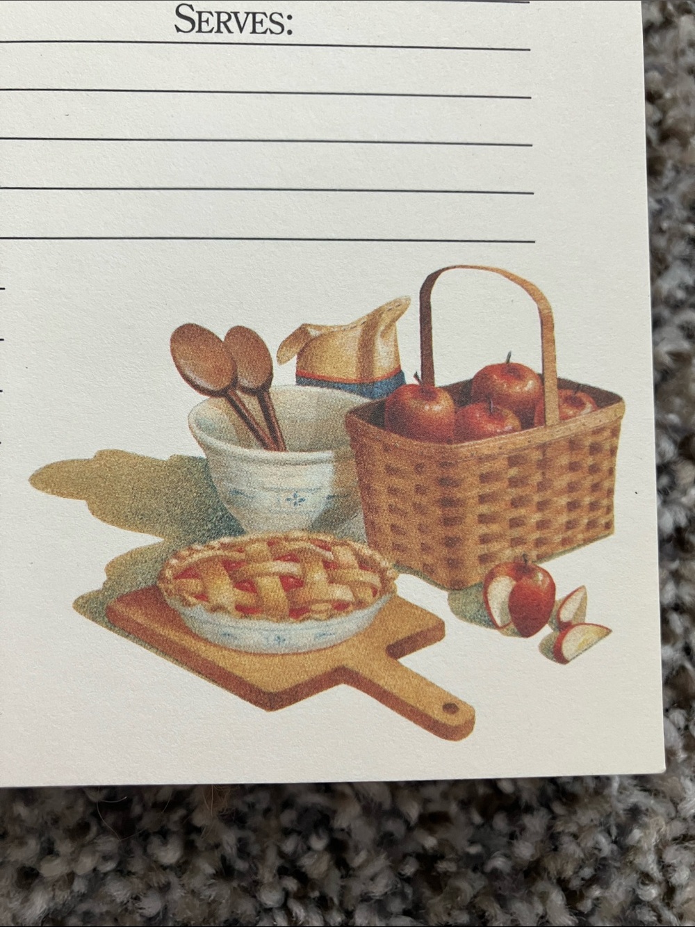 95 Longaberger Vintage 1994 Recipe Cards w/ Illustration - Cream, NEW! - Picture 2 of 4
